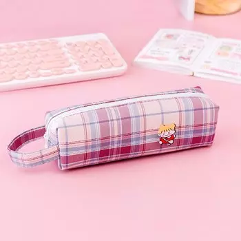 SQUMIDER Plaid cute pencil case