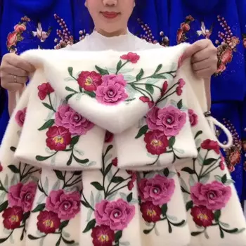 Средней длины, искусственное бархатное пальто из искусственной норки для мам, осенне-зимний утепленный кардиган с капюшоном, женская вязаная куртка U918