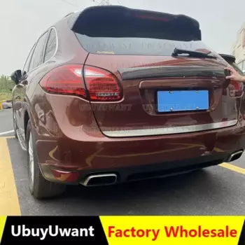 Средний спойлер из настоящего углеродного волокна для Porsche Cayenne 958 2011 2012 2013 2014 года, спойлер на крышу заднего крыла багажника из настоящего углеродного волокна