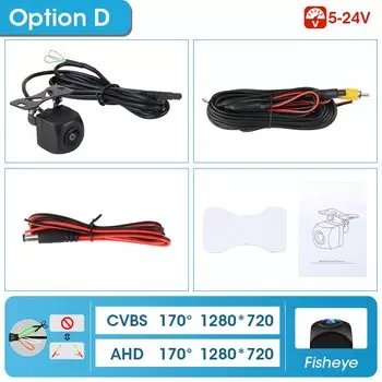 Srnubi 175р ° AHD 1080P Автомобильная камера заднего вида Автомобильная камера заднего вида с черным объективом «рыбий глаз» ночного видения Водонепроницаемая универсальная парковочная камера CVBS