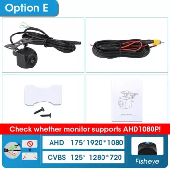 Srnubi 1920x1080P для автомобиля AHD камера заднего вида 170-градусный объектив «рыбий глаз» Starlight ночного видения HD универсальный автомобильный вид заднего вида CVBS