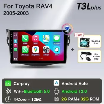 Srnubi 9 "Android 13 Carplay Автомобильный радиоприемник для Toyota RAV4 Rav 4 2005-2013, мультимедийный плеер, 2Din, DSP, навигация, GPS, 4G, стерео DVD
