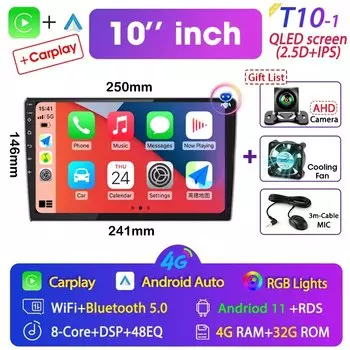 Srnubi Android 11 2 din 9/10 дюймов автомобильный радиоприемник мультимедийный видеоплеер навигация GPS стерео головное устройство для Nissan Kia Honda Toyota