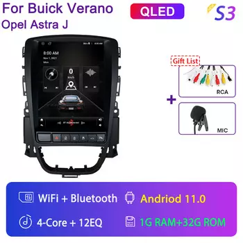 Srnubi Android 12.0 Автомобильный радиоприемник для Opel Astra J Vauxhall Buick Verano 2009-2015 Мультимедийное видео 2Din 4G WIFI Carplay Head Unit
