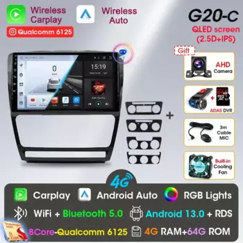 Srnubi Android 13 Carplay Автомобильный радиоприемник для Skoda Octavia 2 A5 2008-2013 Мультимедийный плеер Навигация GPS 2 Din Стерео DVD Динамик