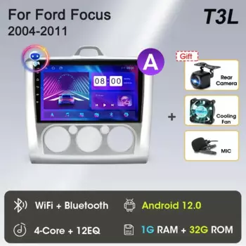 Srnubi Android 13 Carplay Автомобильный радиоприемник для Ford Focus 2 3 Mk2 Mk3 2004 2005-2011 Мультимедийный плеер Навигация GPS 2Din Стерео DVD