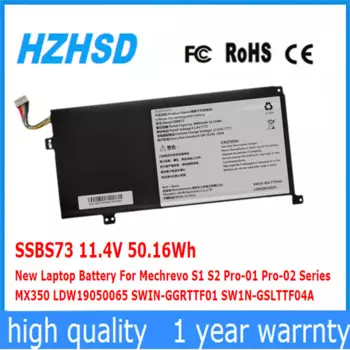 SSBS73 11,4 V 50.16Wh Новый аккумулятор для ноутбука Mechrevo S1 S2 Pro-01 Pro-02 серии MX350 LDW19050065