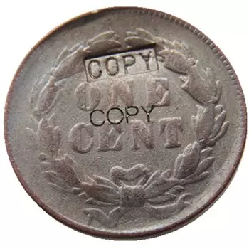 США 1859 (без экрана) Копия медной монеты индийского цен, вес более 4 грамма