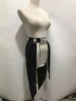 Сшитый вручную бриллиантовый сексуальный эластичный женский костюм для танцев на сцене