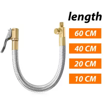 Надувной шланг из нержавеющей стали, автомобильные шины, воздушный насос, шланг, соединительный клапан, надувной патрон, фиксирующий сдувной мотоцикл, велосипед