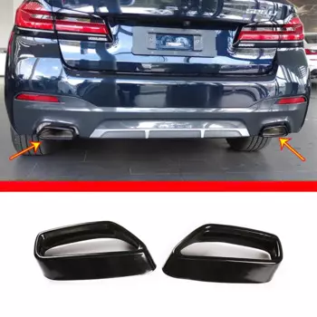 Нержавеющая сталь, автомобильный глушитель выхлопной трубы, Выходная крышка, детали, для BMW 5 серии G30 G38 2018-2022, внешние аксессуары