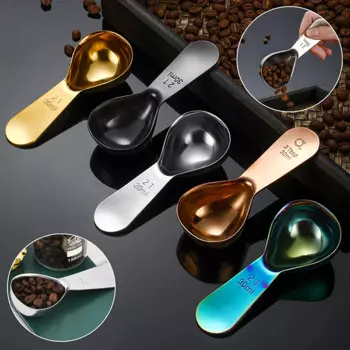 Мерная ложка HUXUAN из нержавеющей стали для кофейных зерен