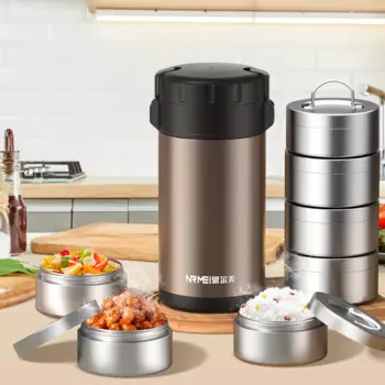 Ланч-бокс nRMEi из нержавеющей стали 2800 мл фиолетовый