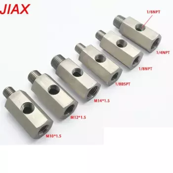 Боковые отверстия из нержавеющей стали 1/8 "NPT, гнездо M12 M10 M14 1/8NPT 1/4NPT, разъем датчика давления масла, адаптер для калибра линии подачи