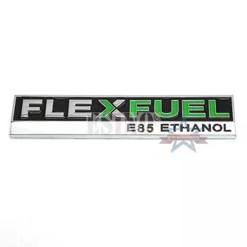 Стайлинг автомобиля 3D Flex Fuel E85 Ethanol Автомобиль Металлический цинковый сплав Багажник Клейкий значок Эмблема кузова задней двери