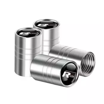 Стайлинг автомобиля 3D металлический логотип стержень колеса, колпачки воздушных клапанов, пылезащитные чехлы для шин для Volkswagen R Rline Golf GTI Passat Touareg Polo Tiguan