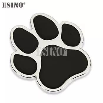 Стайлинг автомобиля 3D Забавный Медведь след собаки след автомобиля металлический цинковый сплав эмблема заднего корпуса