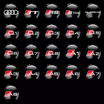 Стайлинг автомобиля 4 шт. 3D металлическое углеродное волокно автомобильное колесо Стандартная Крышка для Audi S quattro RS TT SLINE A3 A4 A6 A5 Q5 Q7 A1