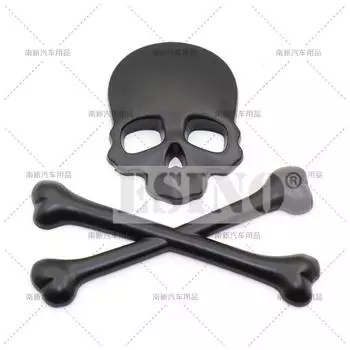 Стайлинг автомобиля Череп 3D металлический хром цинковый сплав клейкая искусственная наклейка значок на крыло наклейка авто аксессуар
