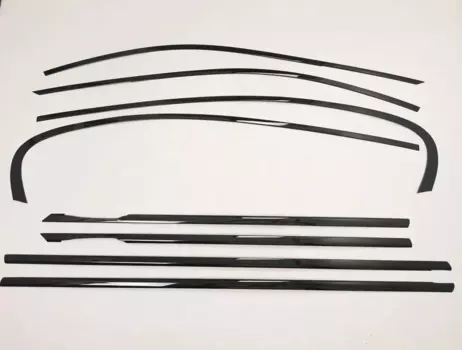 Стайлинг автомобиля, черная стальная рамка для окон, полоски, накладка для BMW 7 серии F02 G12 2009-2023