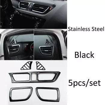 Стайлинг автомобиля Cotochsun, центральная консоль из нержавеющей стали, приборная панель, выход, вентиляционное отверстие, декоративная наклейка, чехол для Kia rio K2 2011-2016