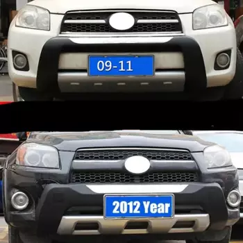 Стайлинг автомобиля для 2009-2012 Toyota RAV4 Передний + задний бампер защитная пластина ABS пластик