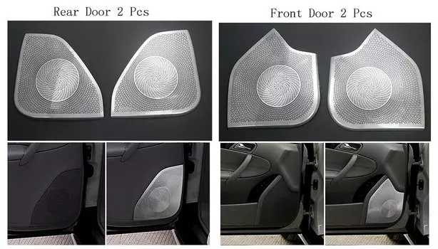 Стайлинг автомобиля для Mercedes Benz C class W203 2002-2006, авто дверная панель, громкоговоритель, звуковая панель, стерео аудио, крышка динамика, наклейки