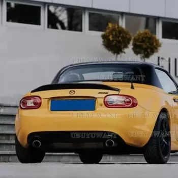Стайлинг автомобиля для MX5 NC NCEC Roster Miata EPA Тип 3 задний спойлер из углеродного волокна Глянцевая волоконная губа крыла багажника (только жесткая верхняя часть)