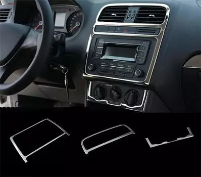 Стайлинг автомобиля для Volkswagen vw POLO, интерьерная наклейка, отделка кондиционера, CD панель управления, украшение для автомобильного выхода воздуха