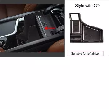Стайлинг автомобиля для Volvo XC60 XC90 s90 v90 s60 v60 ящик для хранения подлокотника автомобильные аксессуары для левого диска