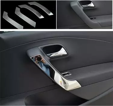 Стайлинг автомобиля для VW Volkswagen POLO 2011-2017, ручка для дверного подлокотника автомобиля, декоративная отделка, наклейка на крышку интерьера автомобиля, аксессуары