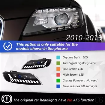 Стайлинг автомобиля, фары для Audi Q7 светодиодный ные фары 2006-2015, фары головного света, дневные Фотоэлектрические линзы, автомобильные аксессуары