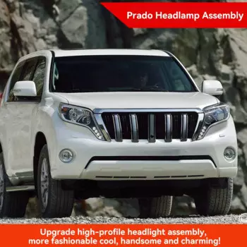 Стайлинг автомобиля фары для Toyota Prado 2014-2017 светодиодный DRL Передняя фара поворотный сигнал ангельские глазки проектор Объектив Замена