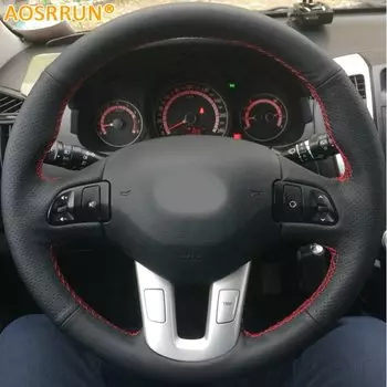 Стайлинг автомобиля кожаная ручная строчка искусственная кожа для Kia Sportage 3 SL 2011-2014 Kia Ceed 2010 автомобильные аксессуары