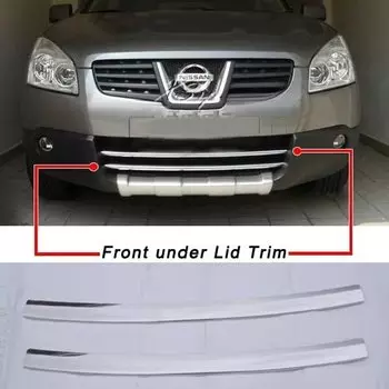 Стайлинг автомобиля крышка из нержавеющей стали передняя под накладкой крышки для Nissan Qashqai Dualis 2007-2009
