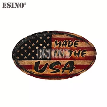 Стайлинг автомобиля, национальный флаг США, Америка, сделано в США, мультяшный ПВХ, водонепроницаемая наклейка на кузов автомобиля, виниловый узор