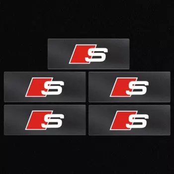 Стайлинг автомобиля, наклейка на интерьер, эмблема, значок для Audi Sline RS A4 B6 B8 S1 S2 S3 S4 S5 S6 A1 A3 A6 C5 A5 A8, автомобильные аксессуары