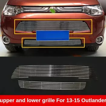 Стайлинг автомобиля, решетка радиатора из нержавеющей стали для Mitsubishi Outlander 2013-2015