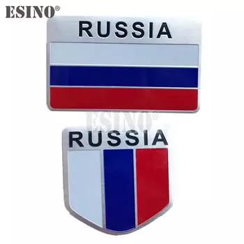 Стайлинг автомобиля, Российский национальный флаг, 3D металлический хромированный алюминиевый сплав, декоративная эмблема, клейкая наклейка, наклейка, автомобильный аксессуар