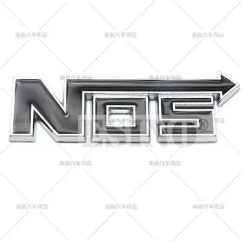 Стайлинг автомобиля, универсальный 3D металлический хромированный цинковый сплав, клейкая эмблема NOS, азот, значок на кузов автомобиля, наклейка, автоаксессуар