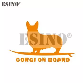 Стайлинг автомобиля забавная собака корги на борту Автомобильная декоративная наклейка мультфильм ПВХ 3D резьба кузова автомобиля Наклейка узор винил