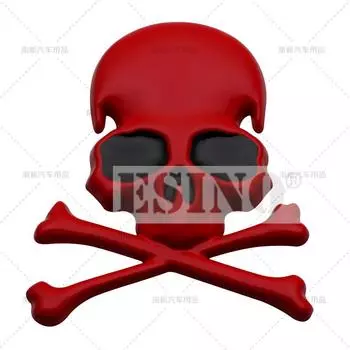 Стайлинг автомобиля Забавный Череп 3D металлический хром цинковый сплав клейкая искусственная наклейка значок на крыло стикер наклейка автомобильный аксессуар