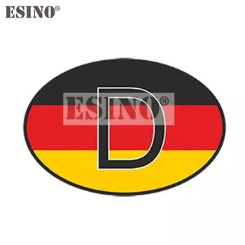 Стайлинг автомобиля, забавный D, национальный флаг Германии, цветной стиль, декоративная наклейка из ПВХ, виниловая наклейка на весь корпус автомобиля, автомобильный аксессуар