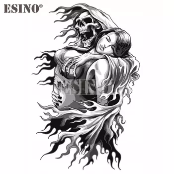 Стайлинг автомобиля Забавный злый Череп Призрак с девушкой мультяшный клей ПВХ водонепроницаемый корпус автомобиля стеклянная наклейка узор винил