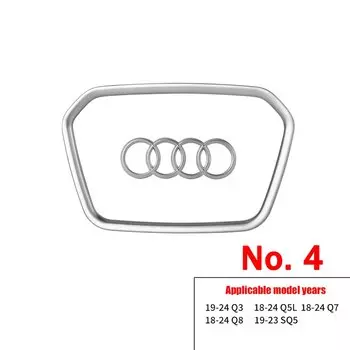 Стайлинг автомобиля, значок на руль для AUDI A6L Q7 Q3 Q5 A7 2005-2024 A5 A3 A4L A8L 2005-2016 A8 Q5L Q8 2018-2024 A7L 2022-2024 Q6