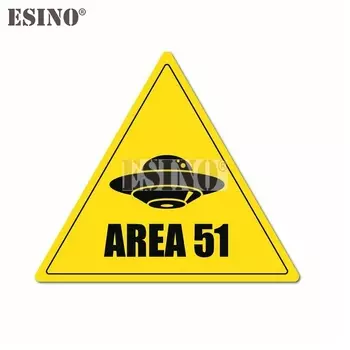 Стайлинг автомобиля, зона предупреждения, 51, зона активного отдыха с изображением инопланетянина НЛО, мультяшная наклейка из ПВХ, водонепроницаемая наклейка на кузов автомобиля, узор, винил