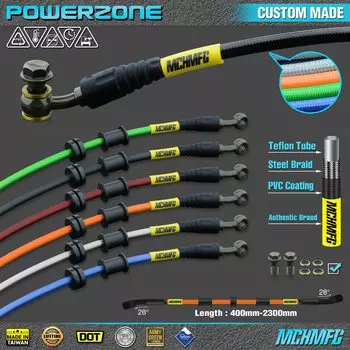 Стальной гидравлический усиленный тормоз для мотоцикла, велосипеда-внедорожника, муфта Iine, Масляный шланг, трубка от 450 до 2300 мм, 28-28 градусов, подходит для Racing MX