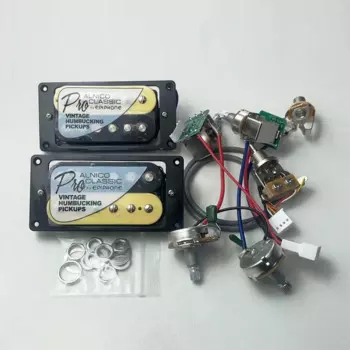 Стандартный Классический Alnico Bucker PRO Humbucker Pickups с 2v2t комплект жгутов проводки push/pull