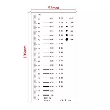 Стандартный точечный измеритель диаметра, линейка, точечный измеритель проволоки, измеритель пятен, карта пятен, пленка, линейка, калибровочный измеритель площади
