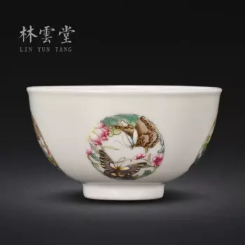 Старинная чашка Lin Yuntang, чашка для мастера, чашка для чая кунг-фу, чашка для мастера с бабочкой